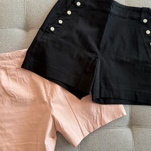 White House Black Market High Waist Shorts in Black and Pink